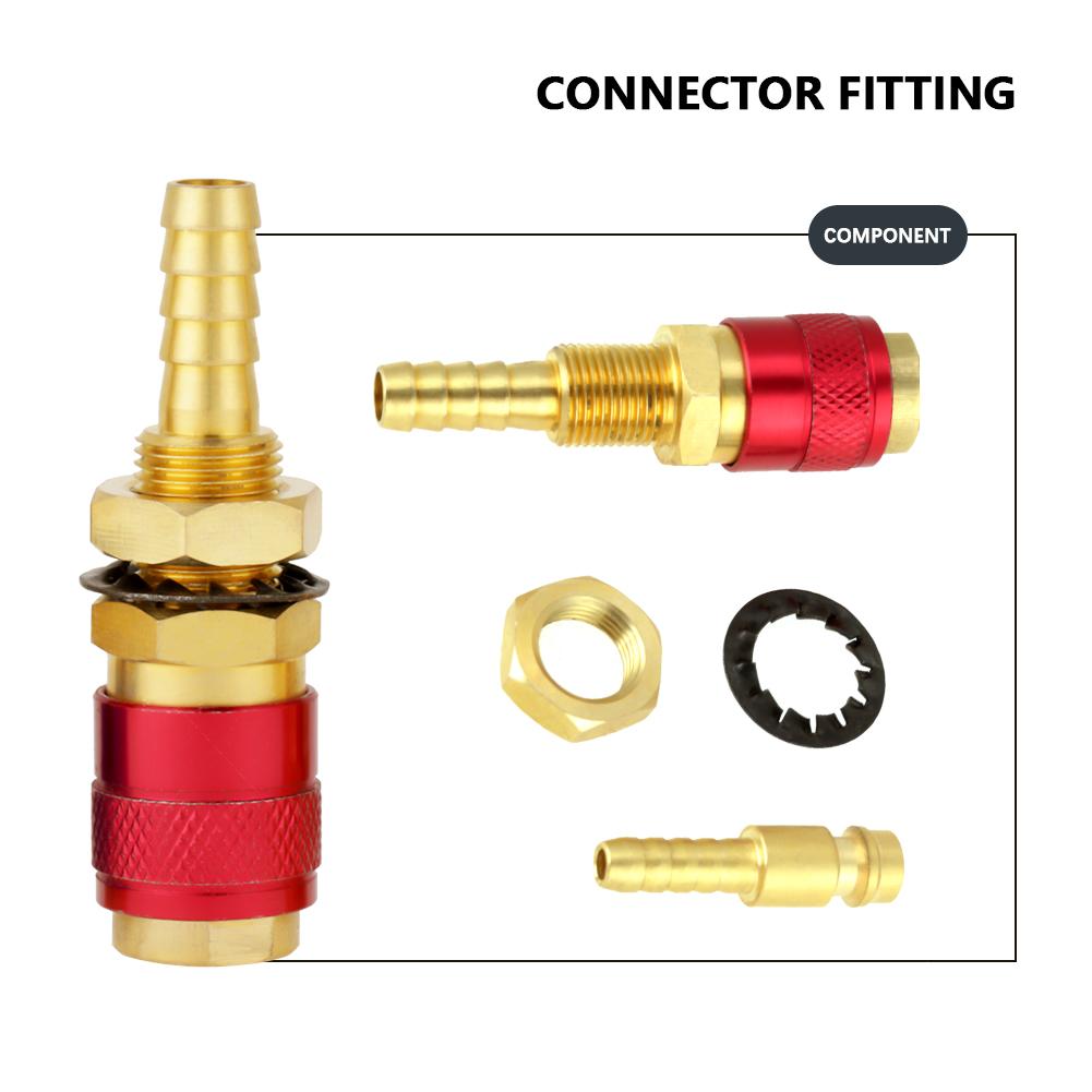3pcs 8mm Water Cooled & Gas Adapter Quick Connector Fitting For TIG Welding Torch