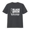 Funny Black Queen Most Powerful Chess African American Women T Shirt vintage Washed Casual graphic Breathable Slightly