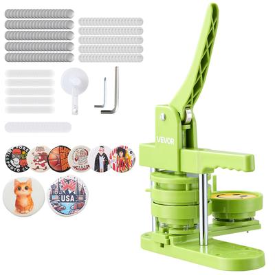 Knopferzeugungsmaschine, 75 mm, Kunststoff-Anstecknadelmacher mit 100 Stück Knopfteilen, Mr. Panda Zauberbuch, Kreis-Schneider und Sechskantschlüssel