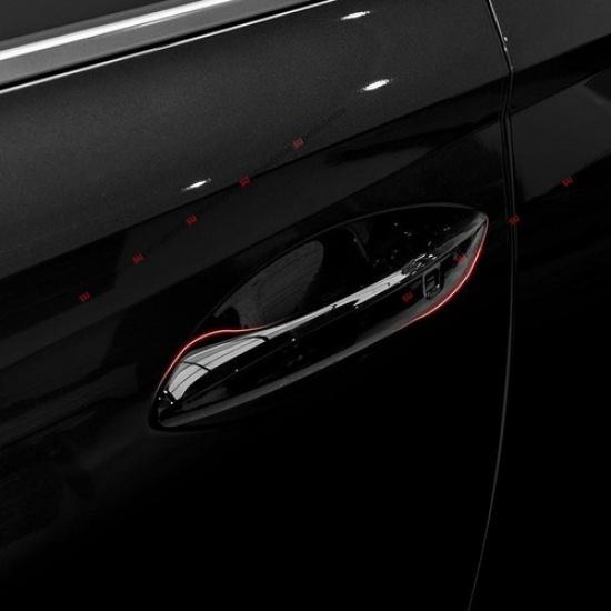 Black Door Handle Cover Trim for For Hyundai Sonata 2024-2026 Touch Sensitive