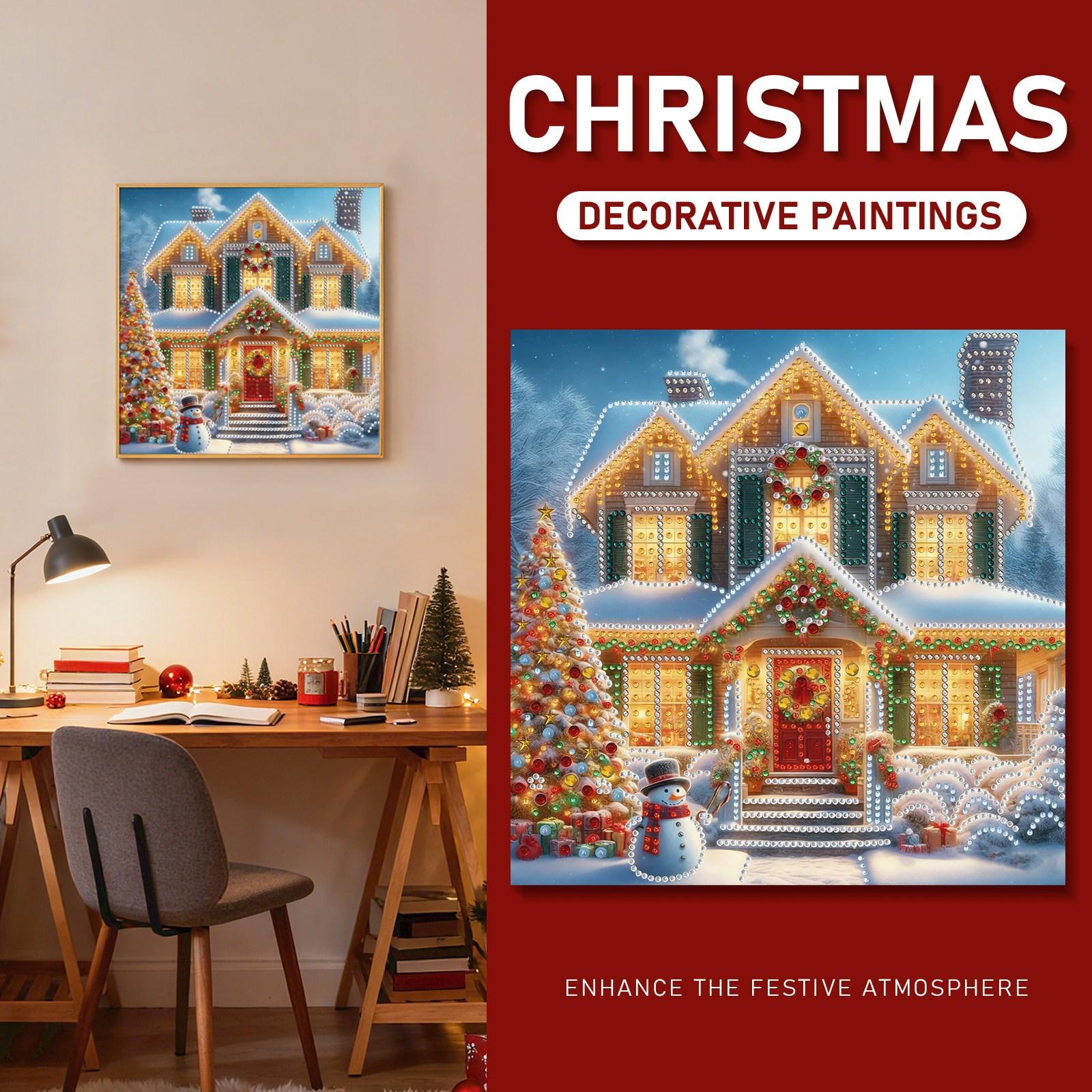 

Алмазная вышивка Рождество- Ручная работа 30*30 Декоративная картина без рамы One Size