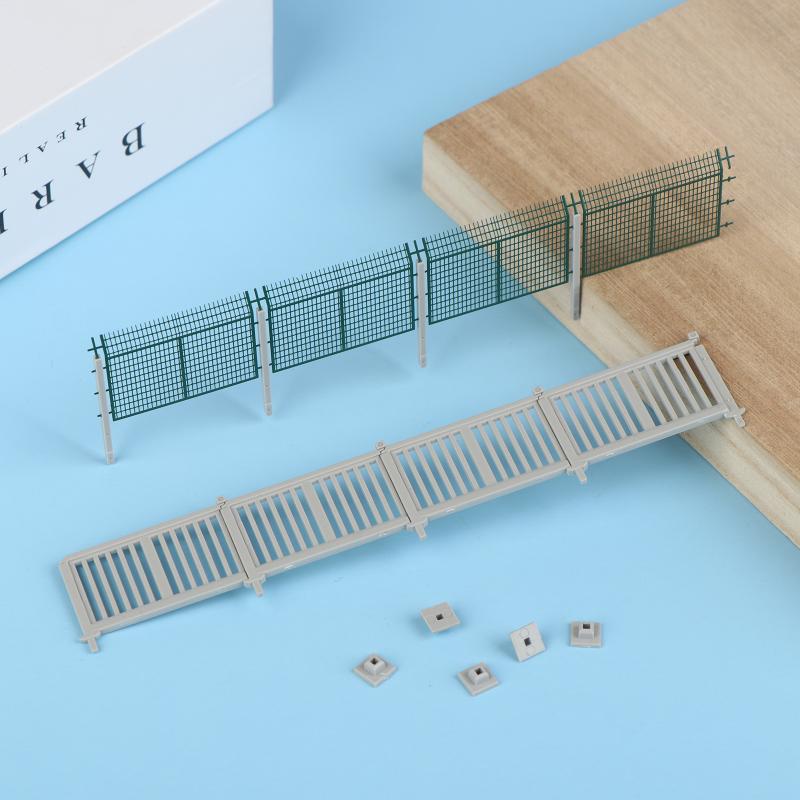 Ho Scale Protective Fence With Columns Model For Diy Building Fence Wall Sand Table Railway Train Scene Diorama Kit