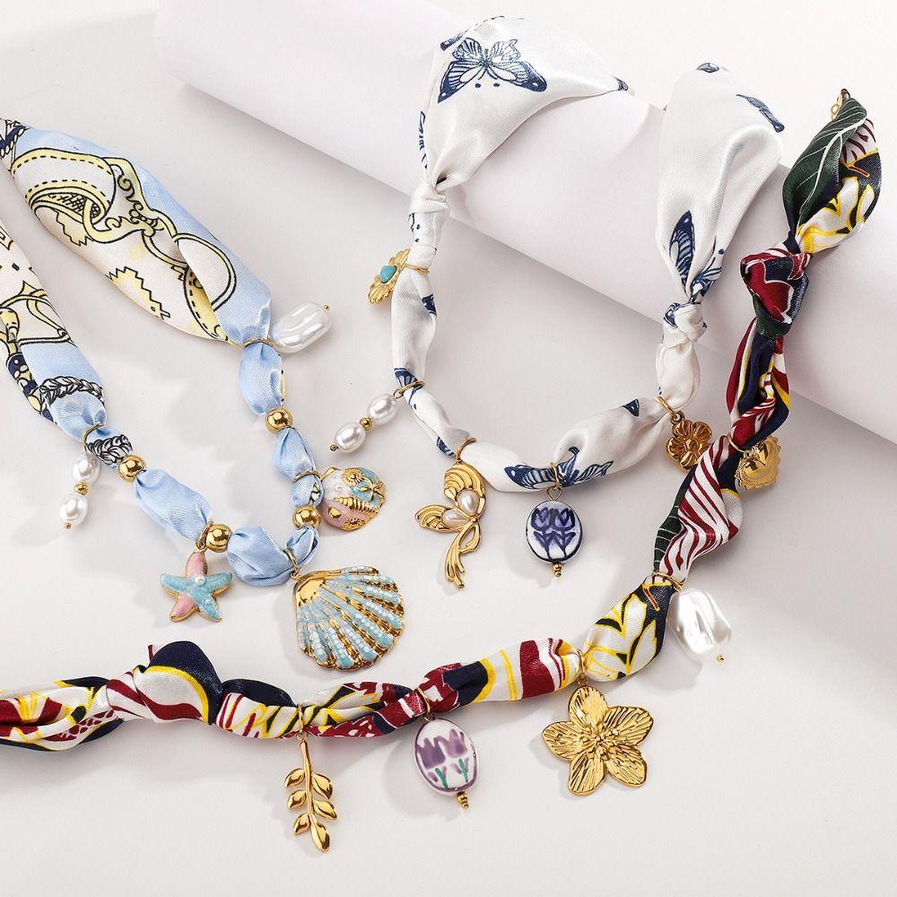 Flower Beach Ocean Series Necklace Shell Dopamine Necklace  Decoration