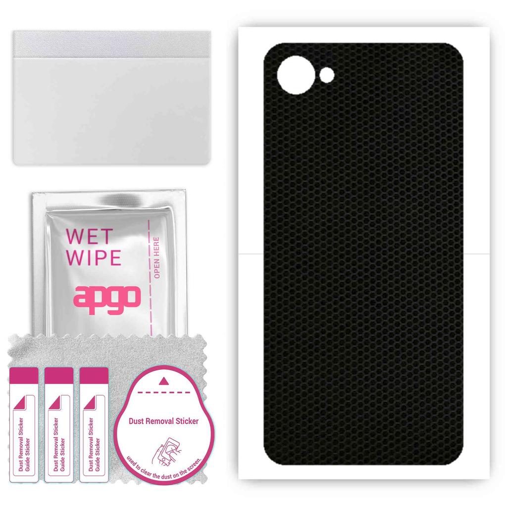 apgo Protective Skin Sticker for the Back Compatible with HTC Desire 12, Wrap Film, Foil, Vinyl - Pattern Matrix
