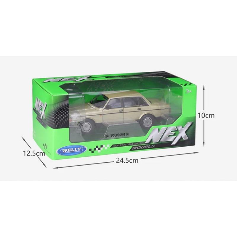 

WELLY Diecast 1/24 Scale Car Classic VOLVO 240 GL High Simulation Model Car Alloy Metal Toy Car для детской подарочной коллекции золотой