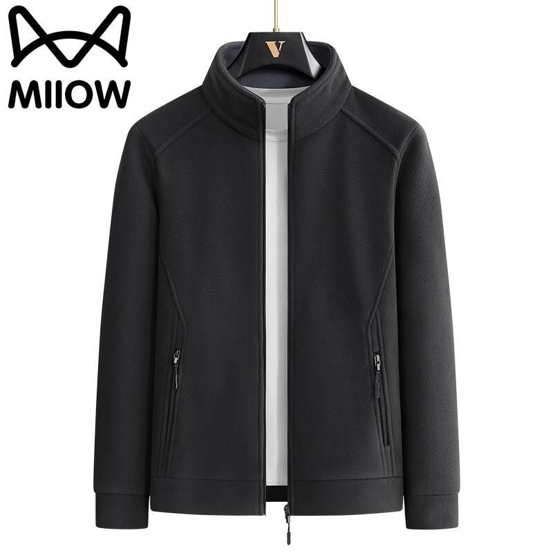 

MaoRen Men s Fleece Lined Stand Collar Jacket M