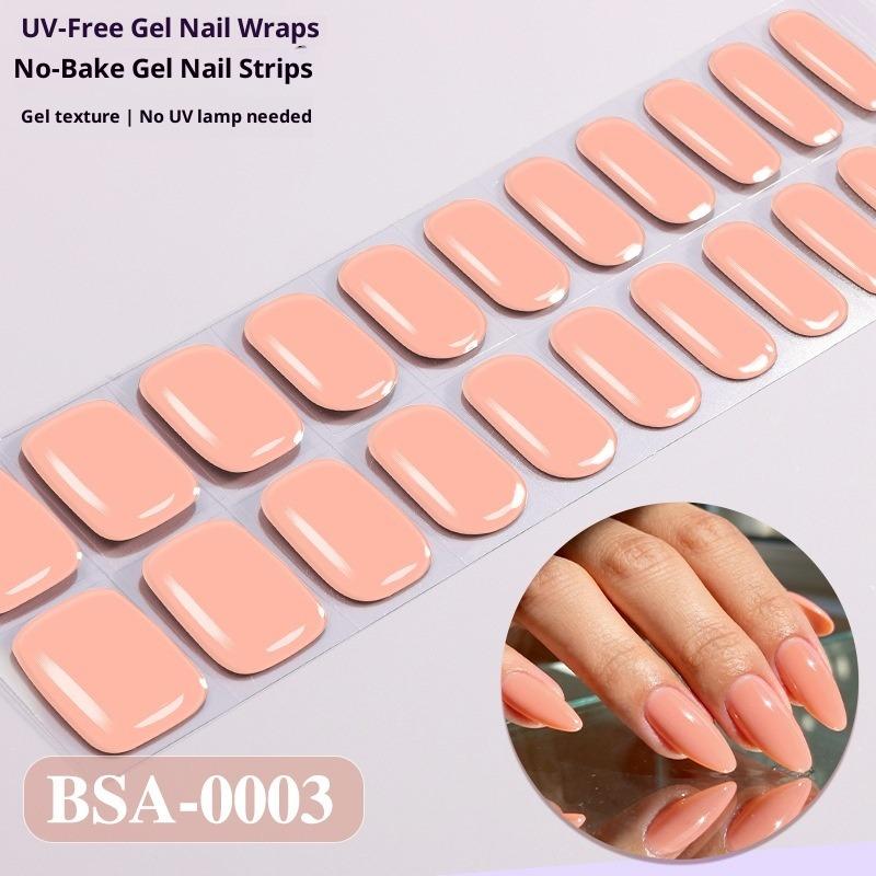 Europäischer und Amerikanischer Stil Einfarbige Nagelsticker UV-freie Gel-Nagelfolien Kein Backen Gel-Nagelsticker