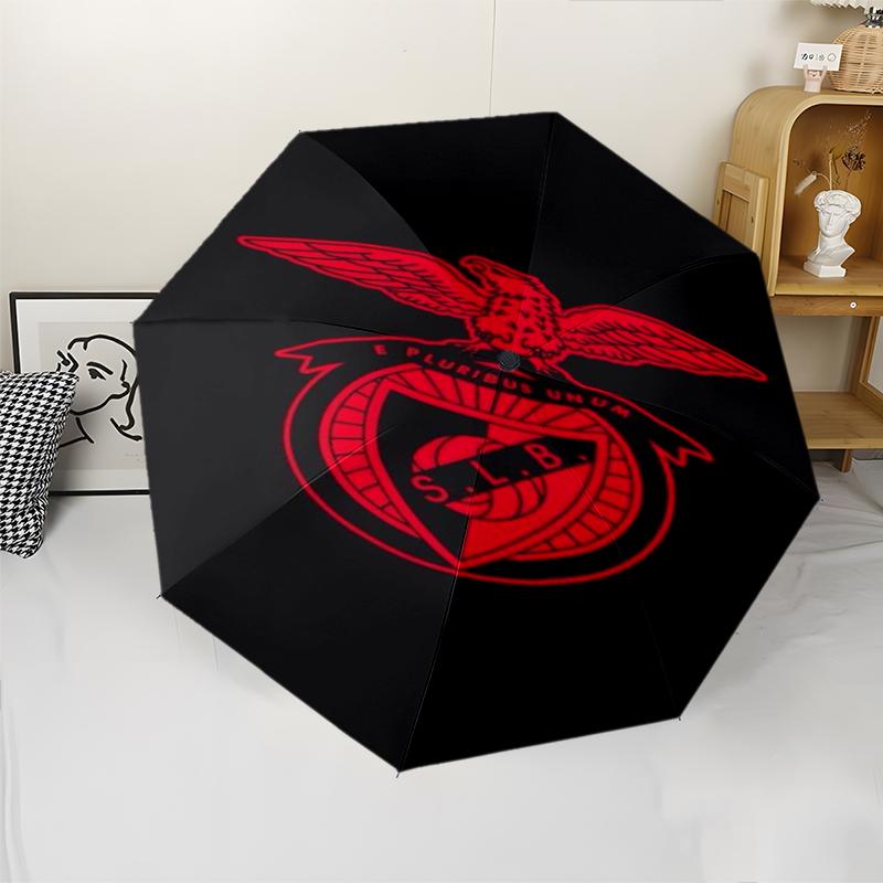 Benfica Theme Automatic Umbrella, Lightweight & Portable, 8 Rib, Perfect for Outdoor Travel, Birthdays, Christmas, Gifts.