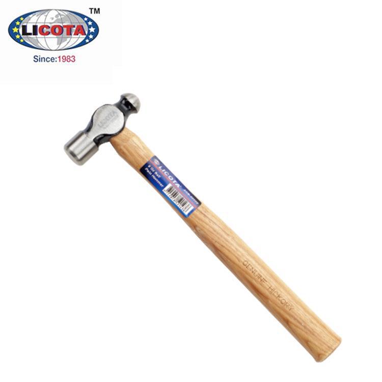 LICOTA LIKEDA Non-slip Round Head Hammer with Wooden-Fiber Handle, AHM Series AHM-00008 (Wood Handle 8oz)