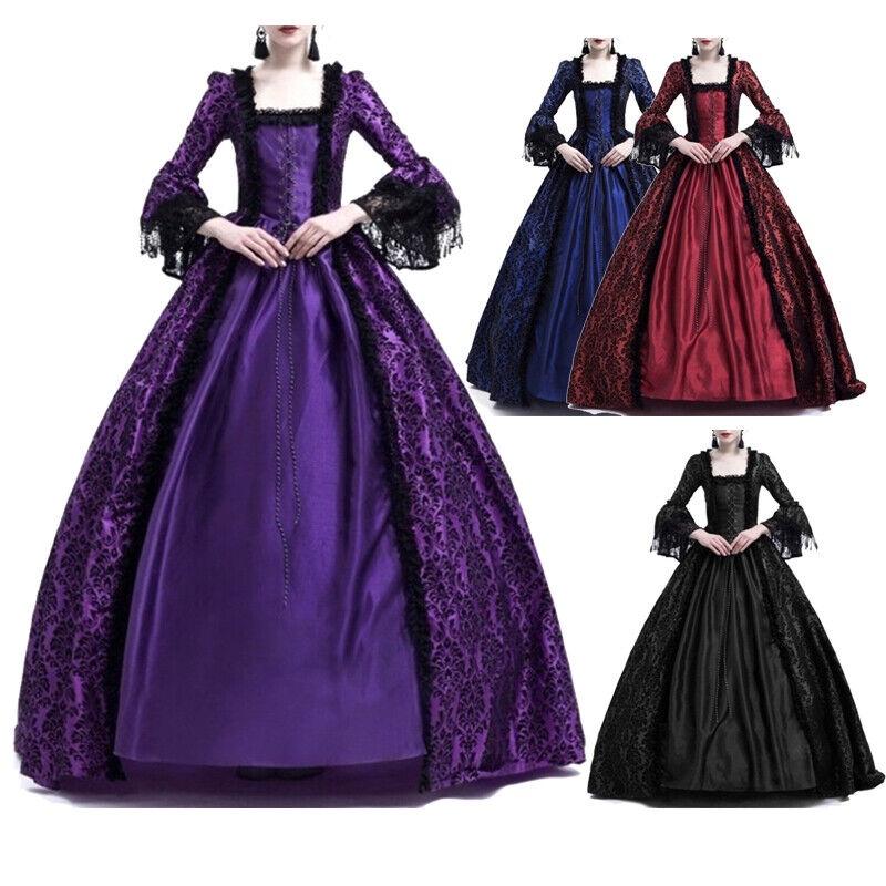 Exquisite Gothic Victorian Maxi Dress For Women With Lace Detailing