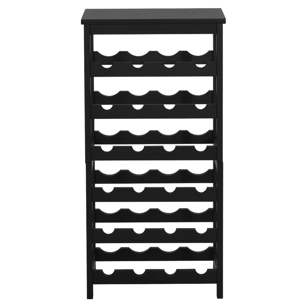 24 Bottle Detachable Wine Rack, 6-Tier Wine Bottle Holder,Solid Bamboo Wood Freestanding Floor Display Wine Storage Shelves with Table Top, for