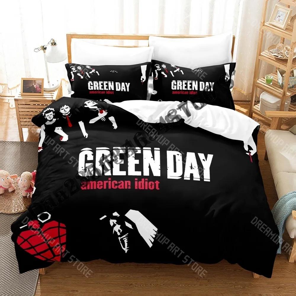 3D Print Green Day AMERICAN IDIOT Bedding Set Single Twin Full Queen King Size Bed Set Adult Bedroom Duvetcover Sets Anime