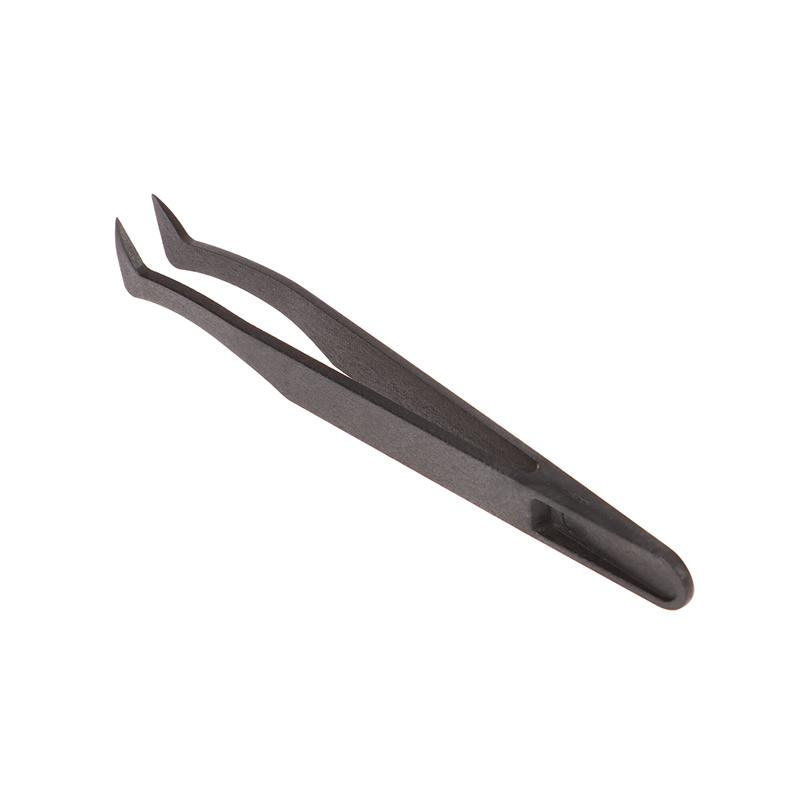 

1 шт. Инструмент для ремонта часов Антистатический пинцет из углеродного волокна Прямой изогнутый Пластиковая ручка Монтажный пинцет для часовщика
