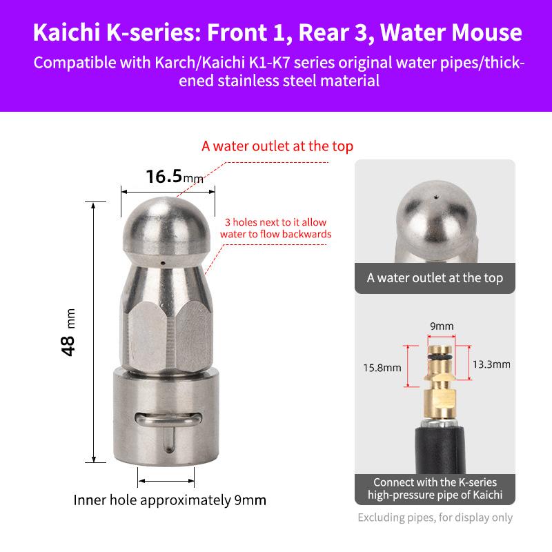 

High Efficiency Sewer Nozzle Tips For Karcher K Series Pressure Washers Rust Resistant Drain Cleaning For Bathroom Basement Use