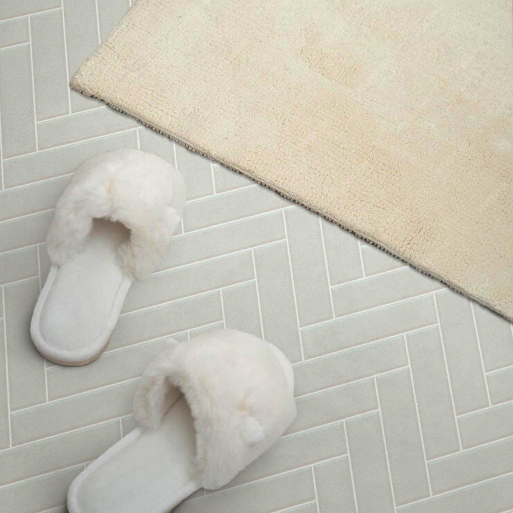 Vinyl Decoration with Print for Tool-Free Assembly 100x50 Cm Herringbone Pattern