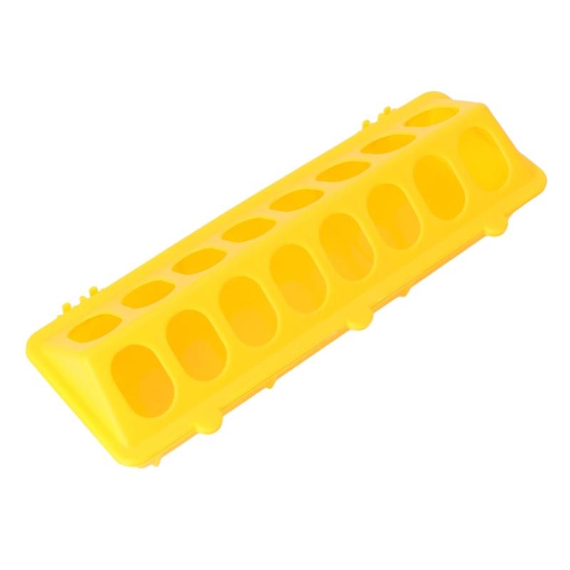 Thickened Bird  Food  Box Anti-throwing Design Convenient 3-hole Pressing Method Long Trough