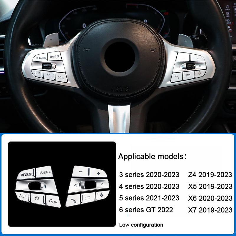 For BMW 3 4 5 series 6GT Z4 X3 X5 X6 X7 G30 F90 G20 G23 G83 G32 G29 G05 G06 2018- Car Steering Wheel Button Cover Stickers