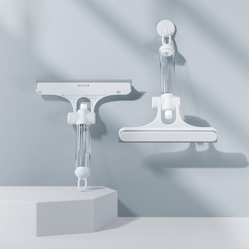 

Идеальное средство для чистки стекла Три в одном: очиститель для стекол и щетка для зеркал Стеклоочиститель и скребок для ванной комнаты 21.5*25.7cm серый/белый