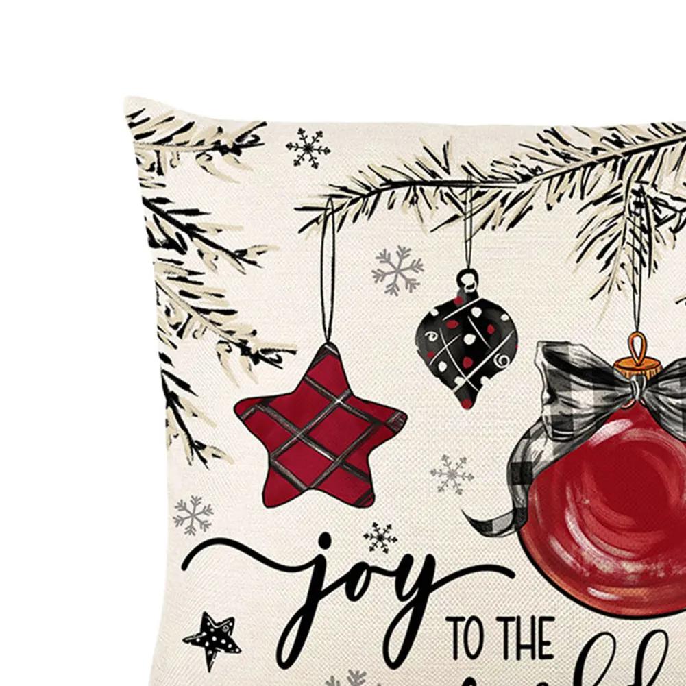 Christmas Linen Cushion Covers Enhance Your Home with Festive and Durable Design for Cozy Winter Decor