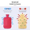 Lexue'er Anti-Explosion Hot Water Bottle with Embroidered Plush Cover
