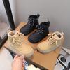 Kids Ankle Boots for Boys Girls Unisex Children Short Boots Warm Thermal Cotton Inside  Sports Style Side Zipper 26-36