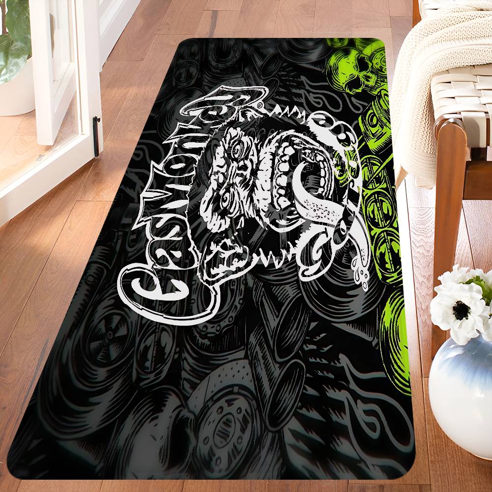 Gas Monkey Garage Logo Entrance Door Mat Washable Non-Slip Living Room Sofa Chairs Area Mat Kitchen Welcome Doormat