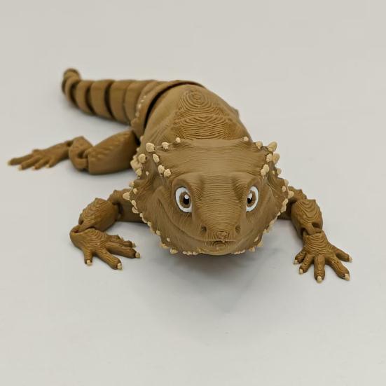3D Printed Lizard Figurine Movable Joints Lizard Figure Articulated Animal Model Fidget Toy Home Office Desktop Decoration Ornament