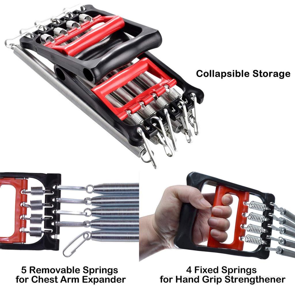 3-in-1 Spring Puller: Chest Expander & Multi-Function Fitness Pedal Trainer