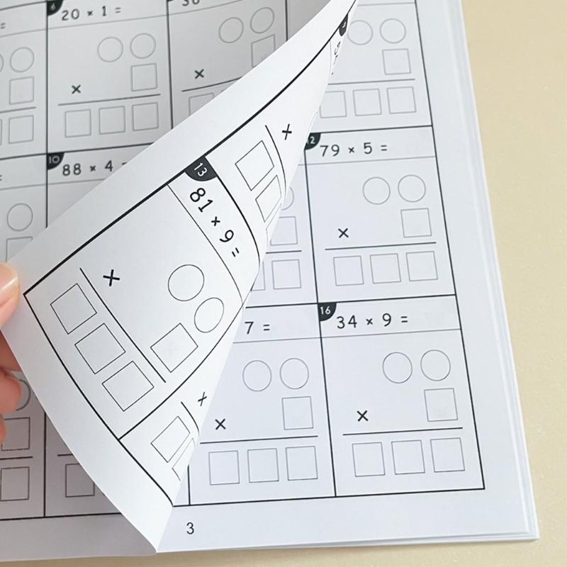 Grund- und Mittelschule Mathe Arbeitsbuch Freundliche Materialien Multiplikation Division Übungen Praktisches Mathe Übungsbuch