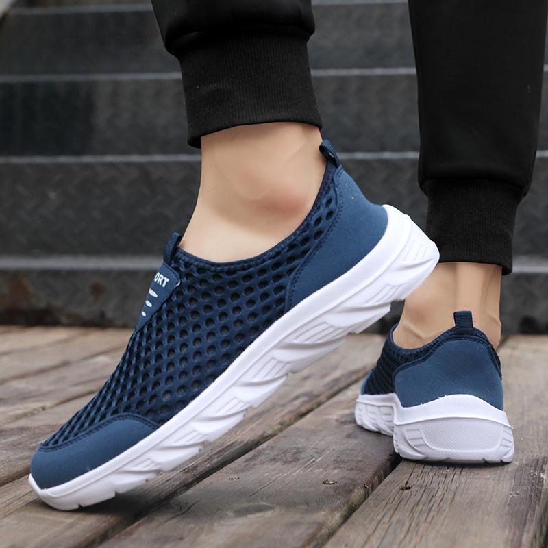 Leichte Freizeitschuhe für Herren, atmungsaktive Slip-On-Sneakers für Herren, rutschfeste flache Herren-Wanderschuhe, Größe 39–46