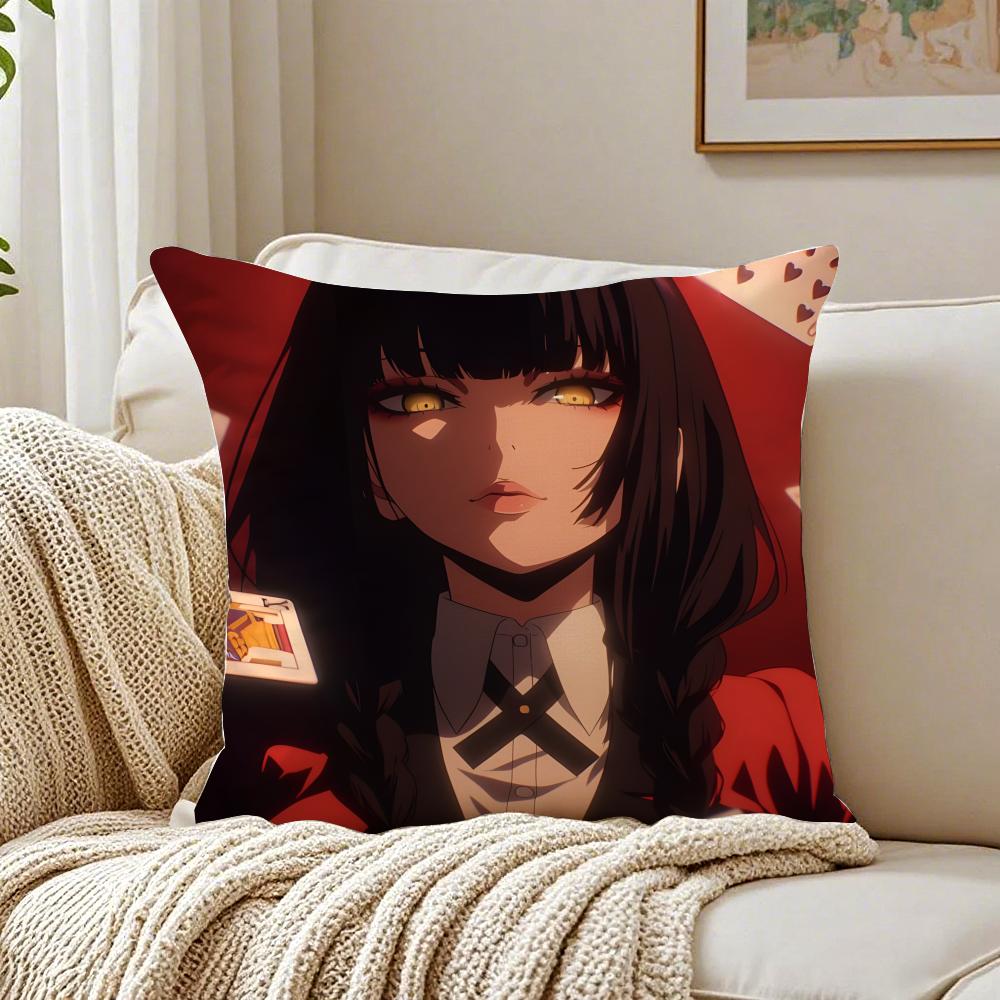 Japanese anime hot KKakegurui YYumeko Jabami Cushion Cover Pillowcase Antidustmite living Room Sofa Decor Cushion Room