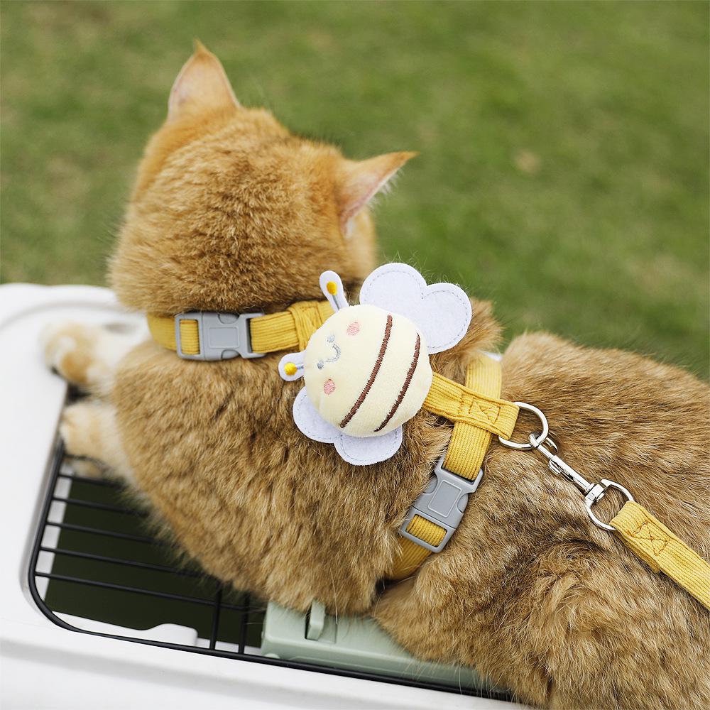 Little Bee Anti-Escape Cat Leash & Harness - Adjustable Outdoor Walking Rope