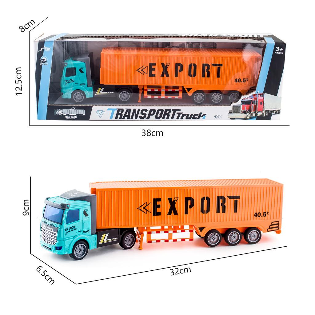 Double Trailer Decker Container Truck Engineering Vehicle Model Children Toy