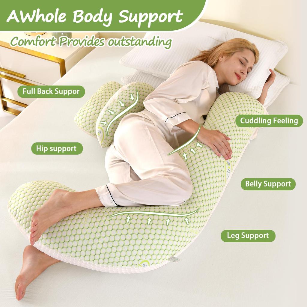 Large Body Pillow, Breathable Full Body Pillow for Side Sleeper Long Bed Pillow