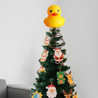 Christmas Tree Decoration Duck Tree Topper Festive Duck Christmas Tree Topper for Indoor Outdoor Holiday Decor Yellow for Xmas