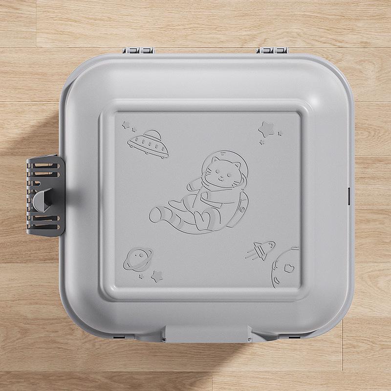 Fully Enclosed Large Flip-Top Cat Litter Box with High Walls - Anti-Splash, Easy to Clean