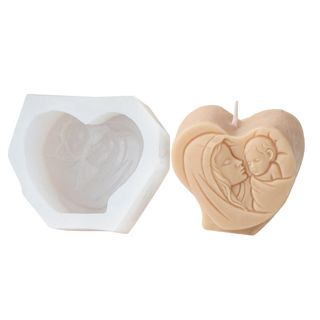 Religious Family Silicone Candle Molds for Candle Soap Christmas Decoration Epoxy Resin Silicone Molds for Art Craft