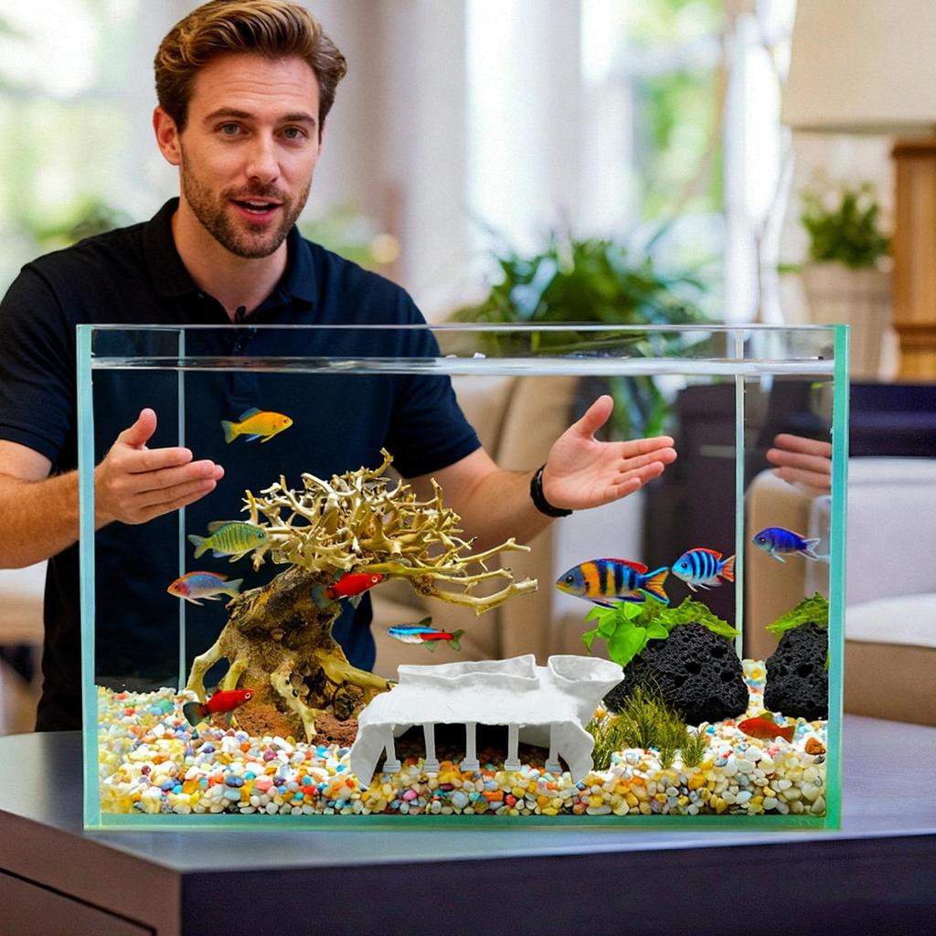 Aquarium Decorations Easy Installation Fish Tank Decoration Cave For Bathrooms Kitchens Bedrooms Nursery Dormitory Apartment
