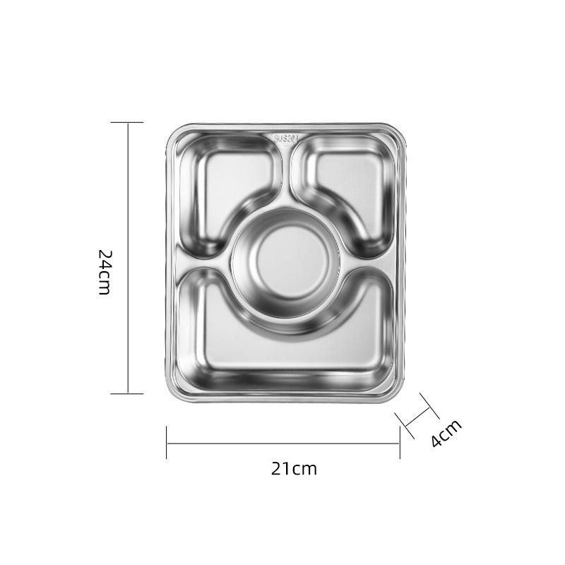 Stainless Steel Removable Dumpling Plates Creative Condiment Tray Food Fruits Fries Seasoning Plate Sauce Dish Kitchen Tableware