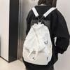 Ruiying Plátěný batoh s velkou kapacitou, pratelný - Unisex, japonský styl, jednobarevný