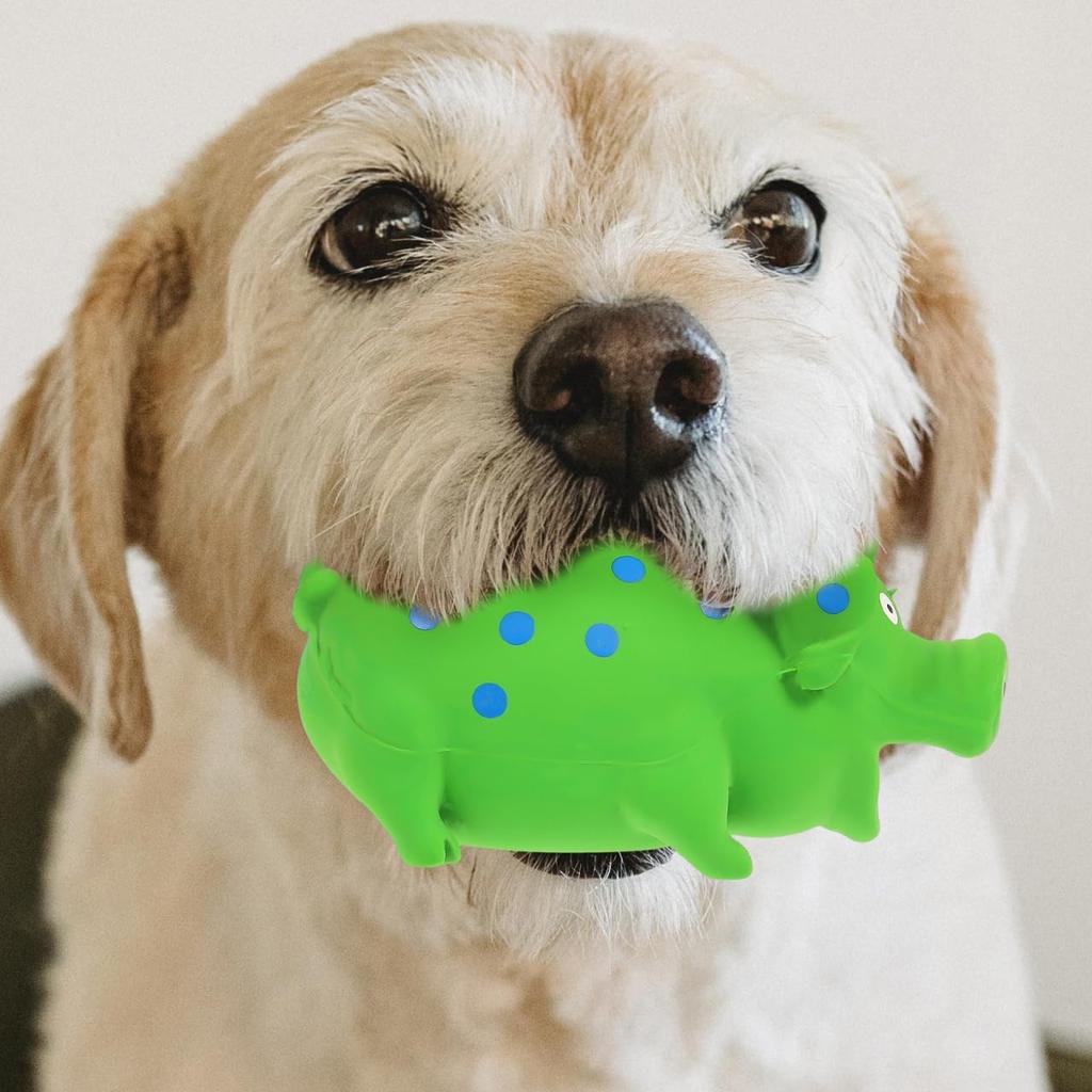 balacoo Squeaky Pig Dog Toys: Latex Grunting Pig Sound Play Toy Squeeze Interactive Molar Bite Piggy Puppy Chew Toys for Dog Puppy Relaxing Training,