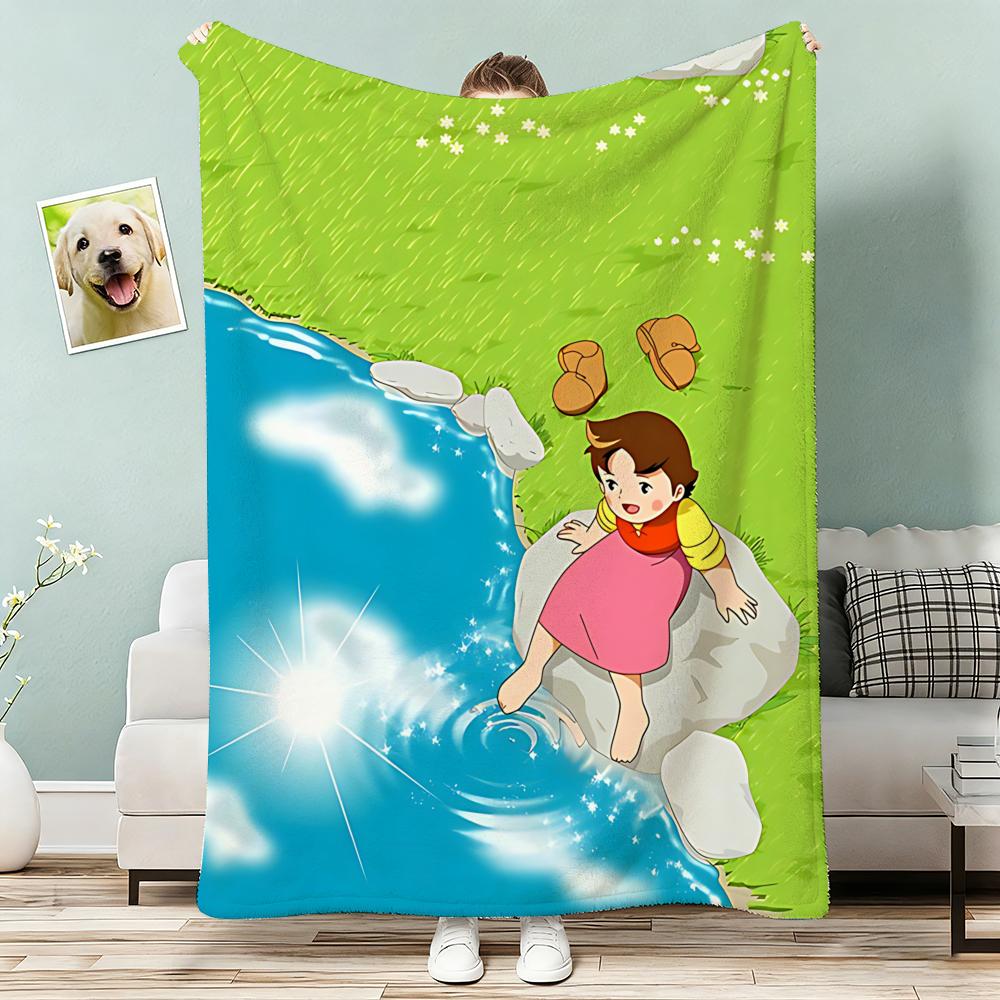 Anime Heidia Girl of the Alps ICONS Throw Lightweight g Flannel Blanket Soft Skinfriendly for Summer Cooling