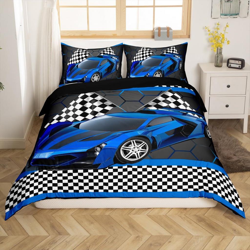 Dreiteiliges Sportwagen-Serie Daunenbettbezug-Set Bettbezug