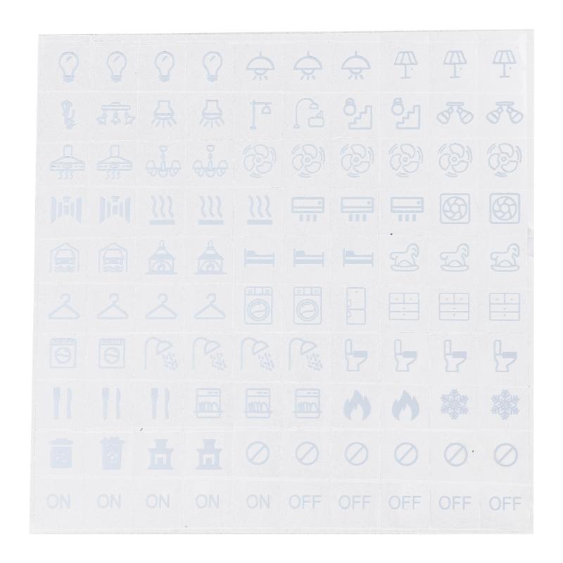 Водонепроницаемые наклейки-этикетки для выключателей света Прозрачные бытовые наклейки-этикетки для панелей выключателей Самоклеящиеся декали-этикетки для панелей выключателей