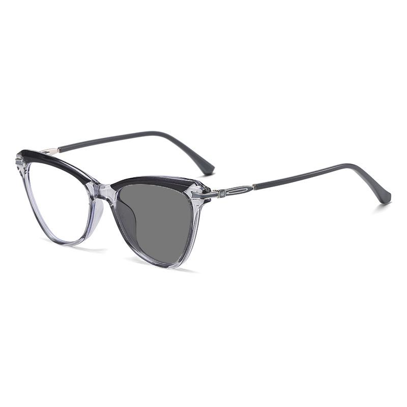 New Fashion Women Cat Eye Photochromic Myopia Glasses lady's Anti Blue Light Near Sight Eyewear Outdoor Color Changing UV protection Sunglasses -4.0