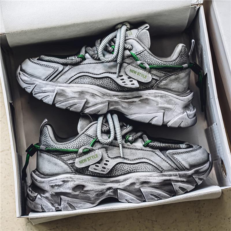 Daddy Shoes Men's 2024 Winter New Casual Platform Men's Sneakers Internet Celebrity Viral Trends Dirty Shoes