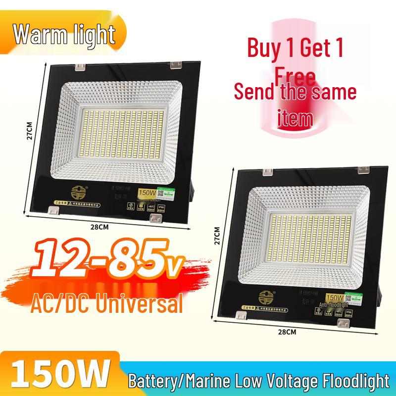 Yaming Marine LED Floodlight: 100W Outdoor Waterproof Spotlight for 12V/24V/36V DC Battery