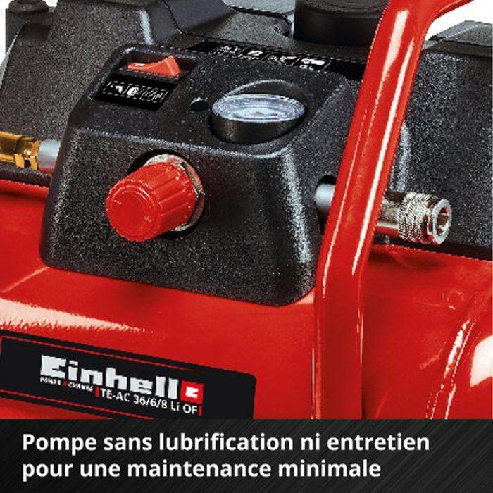 Einhell kabelloser Kompressor te-ac 36/6/8 li of set - solo pxc (36V, 8 bar Maximum) geliefert ohne Batterie oder Ladegerät