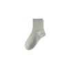 Women's Seamless Cotton Socks - Mid-Calf, White, Spring & Autumn, Antibacterial, Odor-Resistant, Girls' Style, 2025 Hot Seller.