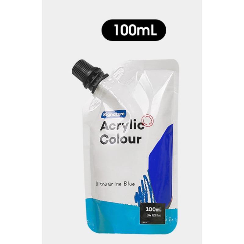 100ml Self-supporting Bag Waterproof Acrylic Paints Portable Small Packaging Paint Supplement Bag Studio Classroom Art Supplies